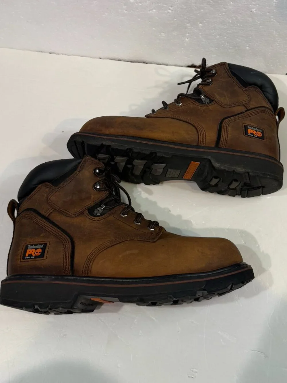 Timberland Pro Boots 33034 Men’s Size 12 Brown 24/7 Pit Boss Steel Toe Safety